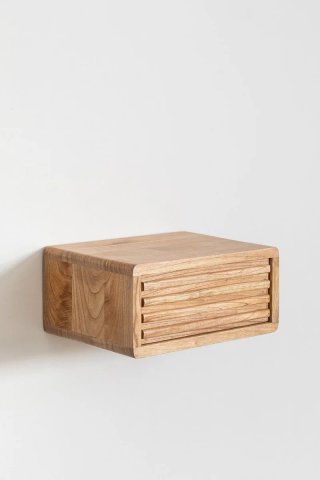 Mesita de Noche Flotante Deleyna Madera de Mindi