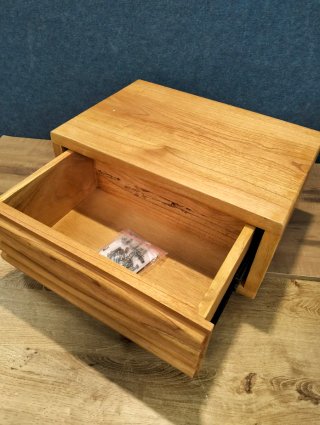 Mesita de Noche Flotante Deleyna Madera de Mindi