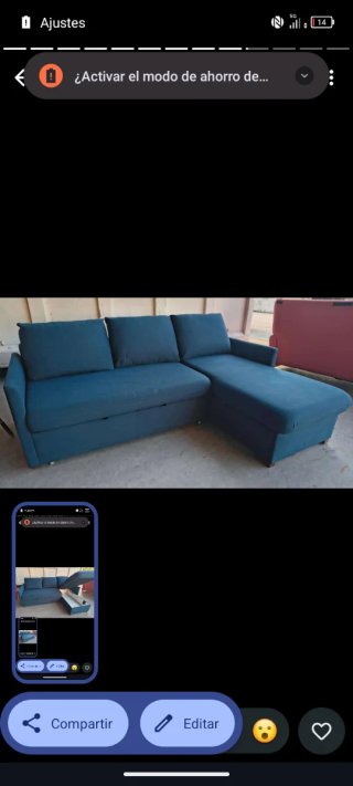 Sofá cama cheslong con canapé