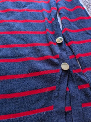 Jersey rayas marineras azul marino y rojo