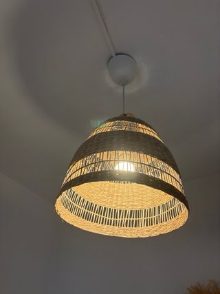 Lámpara de techo Ikea de rafia