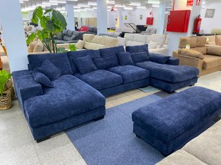 Sofá Cama Azul Tela