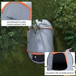 Tenda da Campeggio Pop Up Impermeabile con Accesso
