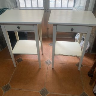 Mesitas de noche blancas (2 unidades)