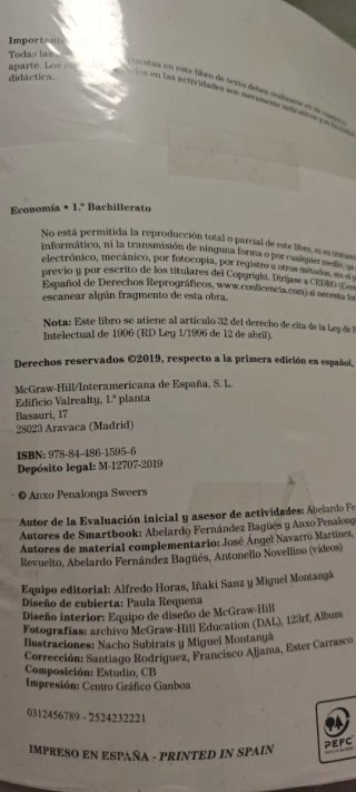 Economía 1o Bachillerato : Smartbook