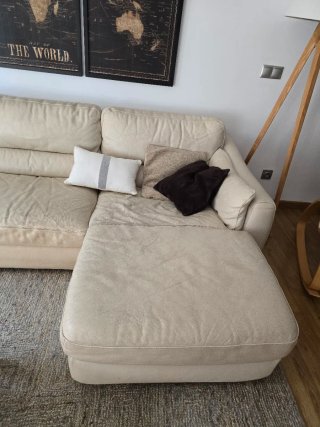 Sofá Natuzzi 3 plazas chaise longue piel