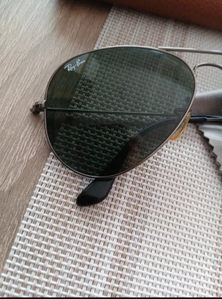 Gafas de sol Ray-Ban Aviator plata/verdes