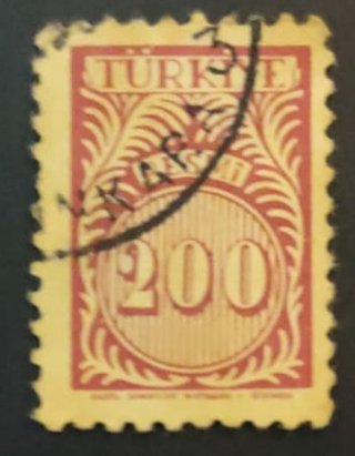 Lotto 2 Francobolli Turchia 200 Lira
