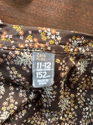 Camisa Zara Niña Estampada Floral