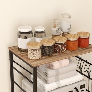 Scaffale da Cucina a 3 Livelli Stile Industriale c