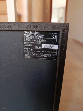 Altavoces Technics. Modelo SB_EH550