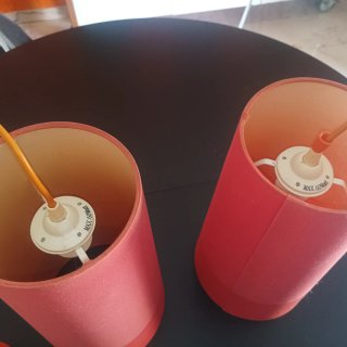 Lámparas de techo tela y plástico