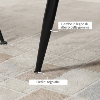 Divano 2 Posti in Velluto con Gambe in Metallo e S