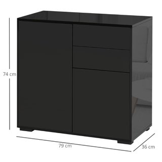 Mobiletto Multiuso per Casa e Ufficio con 2 Casset