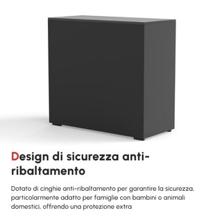 Mobiletto Multiuso per Casa e Ufficio con 2 Casset