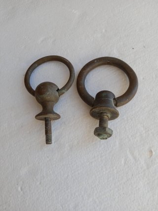 Lote 2 tiradores argolla antiguos