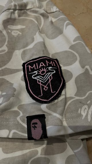 Camiseta BAPE x Miami Gris/Blanco