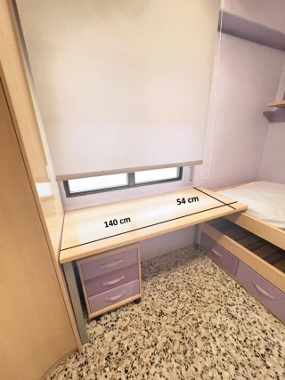 Cama nido con escritorio, mesita y estantería