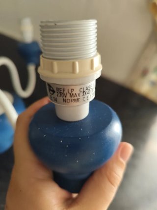 Lámpara infantil madera azul y blanco