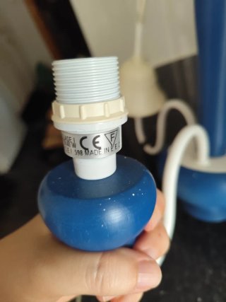 Lámpara infantil madera azul y blanco
