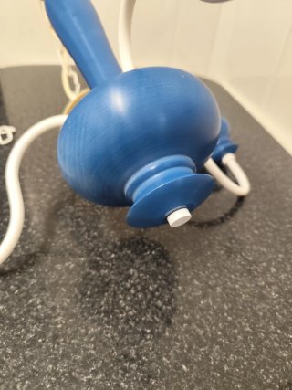 Lámpara infantil madera azul y blanco