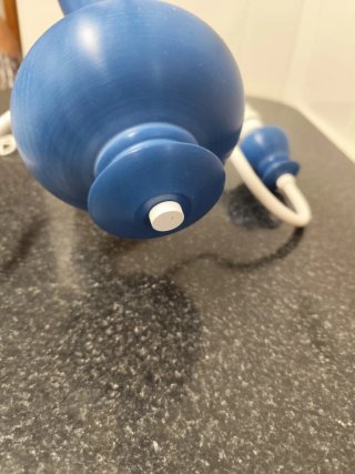 Lámpara infantil madera azul y blanco