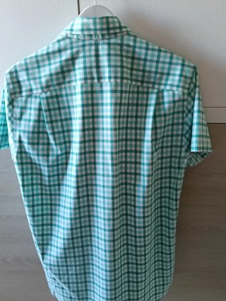 Camisa de cuadros P.H. hombre verde y blanco