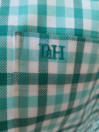 Camisa de cuadros P.H. hombre verde y blanco