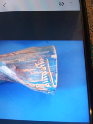 Virgen firmada y Cristo de madera