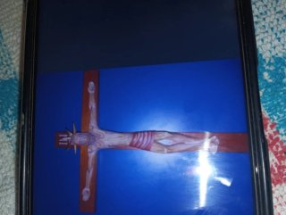 Virgen firmada y Cristo de madera