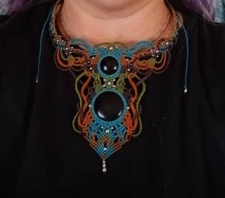 Collar doble ónix multicolor
