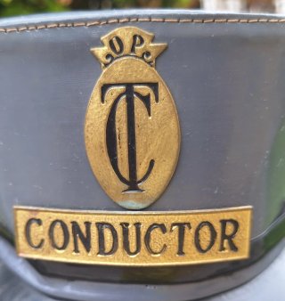 Antigua Gorra Conductor Tren Ferrocarril Tranvía