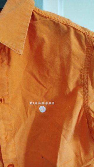 Camicia bimbo manica corta arancione Anni 5