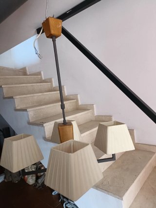 Lámpara de salón/habitación negra y dorada