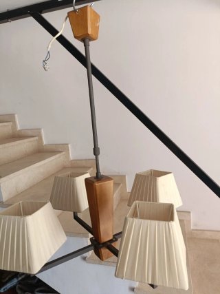 Lámpara de salón/habitación negra y dorada