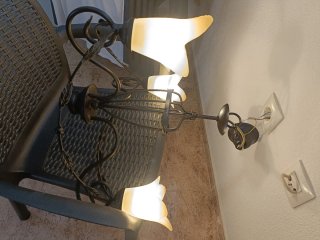 Lámpara de salón/habitación negra y dorada