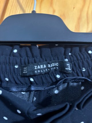 Pantalón Verano Zara Topos Azul Talla S