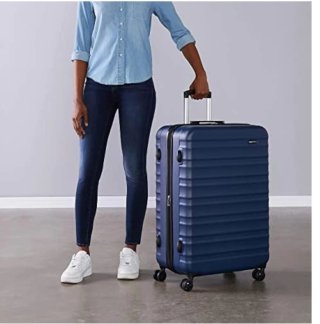 Maleta Grande Rígida Amazon Basics Azul