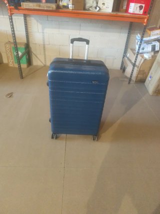 Maleta Grande Rígida Amazon Basics Azul