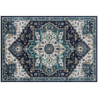 Tappeto Boho Antiscivolo e Lavabile a Pelo Corto p