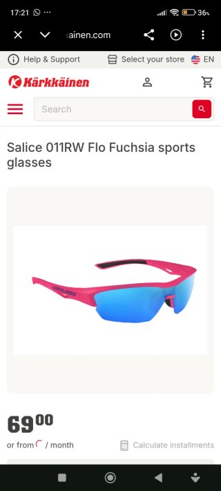 Gafas Deportivas Salice 011RW Flo Fuchsia