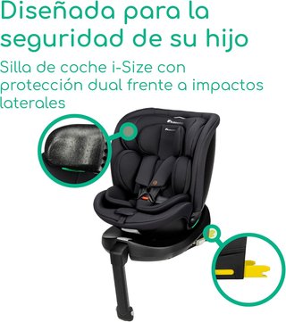 Silla de coche giratoria negra