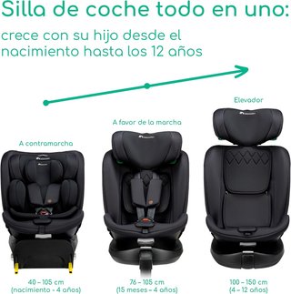 Silla de coche giratoria negra