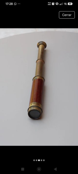 Catalejo Sxix latón y caoba