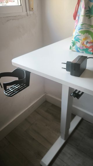 Mesa elevable eléctrica blanca