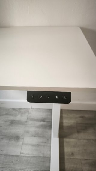 Mesa elevable eléctrica blanca