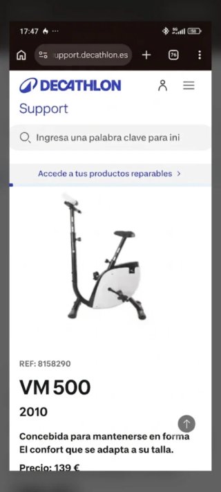 Bicicleta Estática Domyos VM 500 Essential