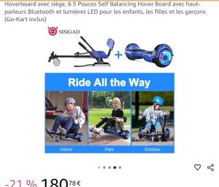 Hoverboard con asiento y Go-Kart