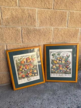 Cuadros de frutas en madera
