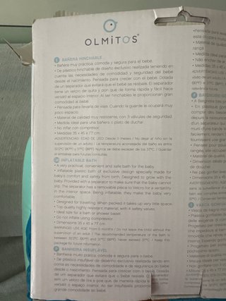 Bañera Hinchable Olmitos 0+ Meses